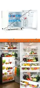 Refrigerator close up photo