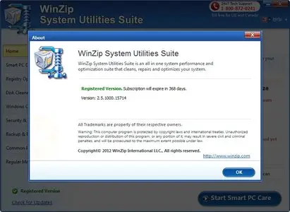 WinZip System Utilities Suite 2.5.1000.15714