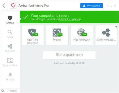 Avira Antivirus Pro 15.0.38.15