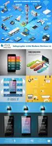 Vectors - Infographic with Modern Devices 12