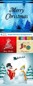 Vectors - Bright Christmas Backgrounds 4