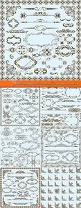 Ornate baroque patterns and ornaments vector