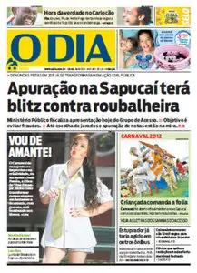 Jornal O Dia (18/02/2012 - Sábado)