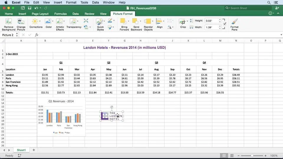 2016 excel for mac graph