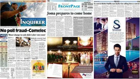 Philippine Daily Inquirer – May 13, 2016