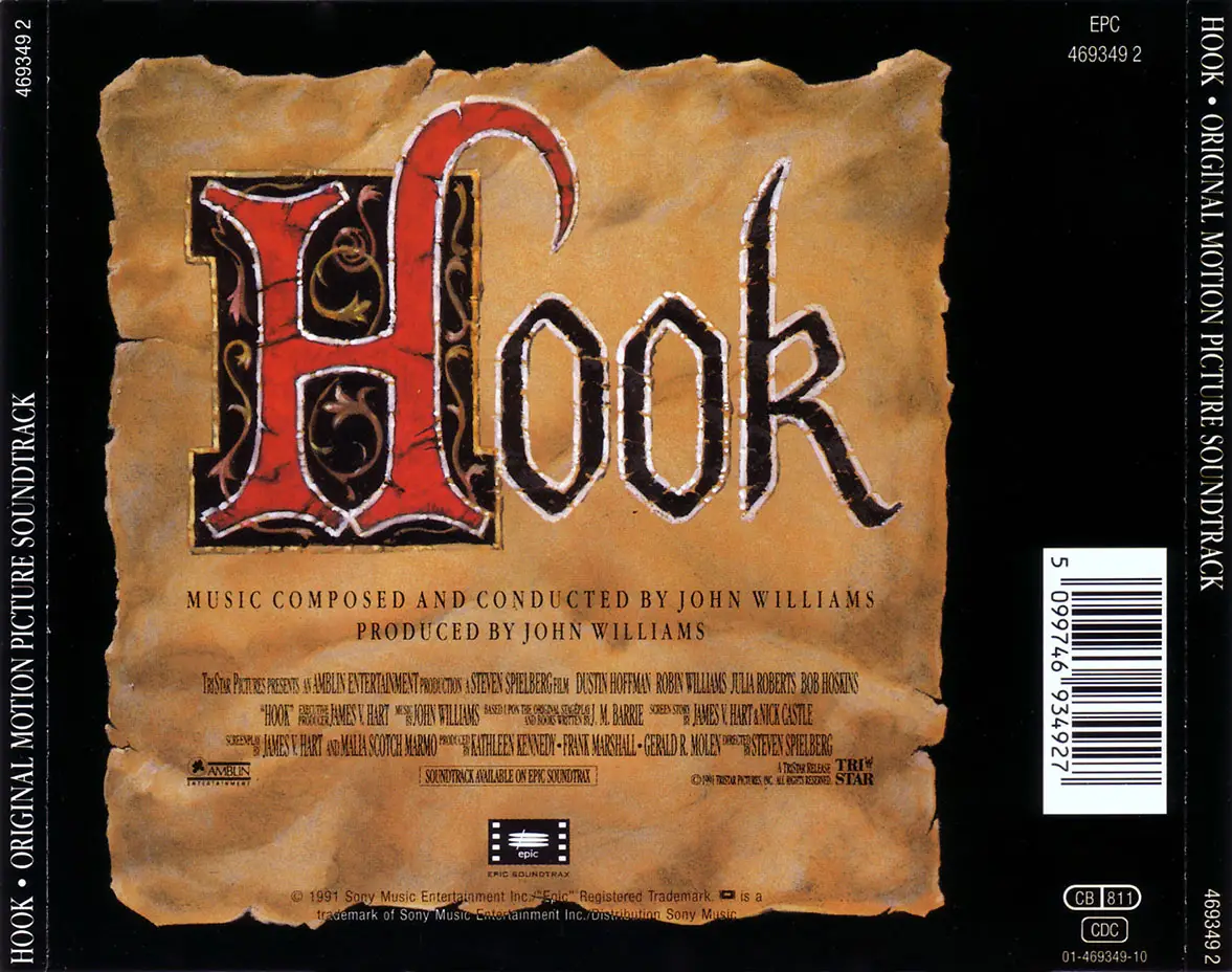 Ost john. Hook 1991 Cover. Hook оригиналь Bang that оригинал. John Williams Hook Special 4 CDS Edition. The Hook Soundtrack is.