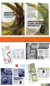 Business brochure, flyer template vector set 14