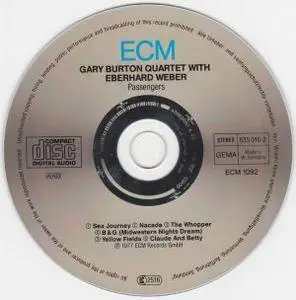 The Gary Burton Quartet With Eberhard Weber - Passengers (1977) {ECM 1092}