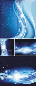 Blue Winter Backgrounds Vector