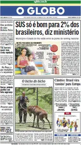 Jornal O Globo - 2 de março - Sexta