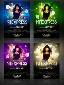 Nitexpress Party Flyer - PSD Templates (GraphicRiver)