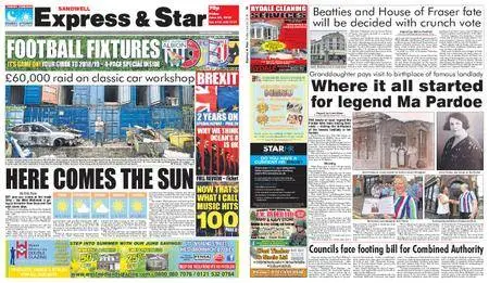 Express and Star Sandwell Edition – June 22, 2018