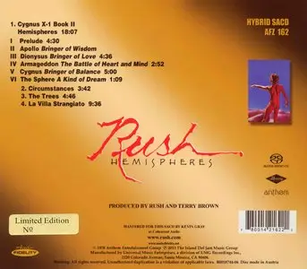 Rush - Hemispheres (1978) [2013 Audio Fidelity] **REPOST - NEW RIP**