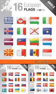 European flags vector