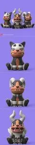 Pokemon Houndour Evolution  3D Print