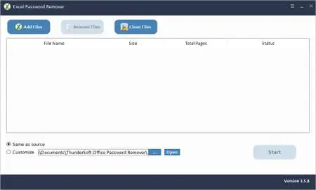 ThunderSoft Excel Password Remover 3.5.8