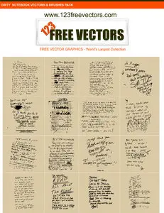 Dirty Note Book Brushes and Vectors