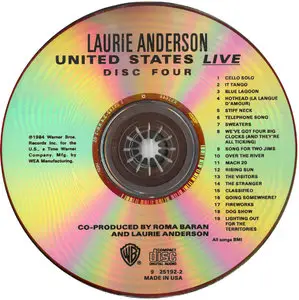 Laurie Anderson - United States Live (1983) {4CD Set Warner Bros. 9251922 rel 1991}