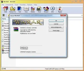 WinRAR 5.10 Beta 1 (x86/x64) + Portable DC 24.03.2014