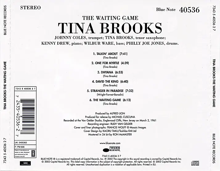 Tina Brooks - The Waiting Game (2002)