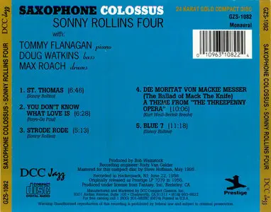 Sonny Rollins - Saxophone Colossus (1956) [DCC GZS-1082]