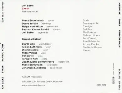 Jon Balke - Siwan: Nahnou Houm (2017) {ECM 2572}