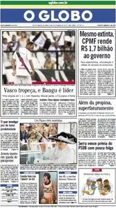 Jornal O Globo - 26 de março de 2012 - Segunda