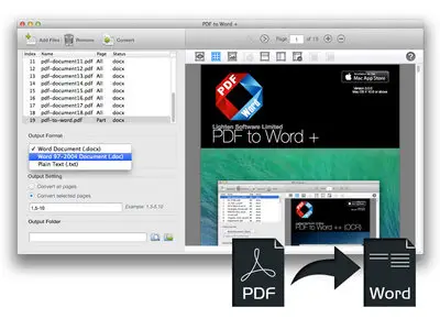 Lighten PDF to Word Converter 3.5.0 Mac OS X