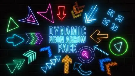 Dynamic Neon Arrows Pack 34200679
