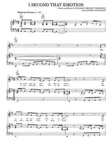 I Second That Emotion - Smokey Robinson, Smokey Robinson & The Miracles (Piano-Vocal-Guitar)