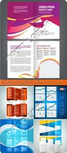 Booklet and tri-fold brochure business vector 2