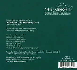 Nicholas McGegan, Philharmonia Baroque Orchestra & Chorale - George Frideric Handel: Joseph and his Brethren (2019)