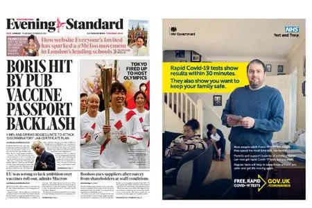 London Evening Standard – March 25, 2021