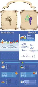 Stock Vector - Menu 4