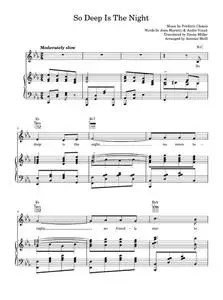 So Deep Is The Night - Yvette Darnac (Piano-Vocal-Guitar (Piano Accompaniment))