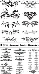 Vectors - Ornament Borders Elements 5