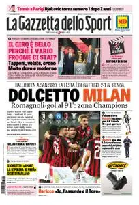 La Gazzetta dello Sport Roma – 01 novembre 2018