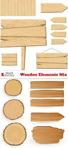 Vectors - Wooden Elements Mix