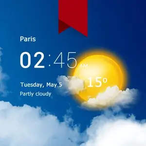 Transparent clock and weather v9.05.2