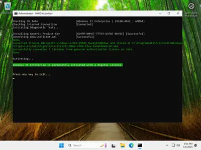 Windows 11 Enterprise 24H2 Build 26100.4652 (No TPM Required) Preactivated Multilingual July 2025