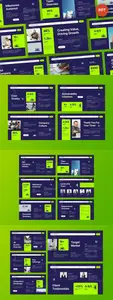 Blue Green Company Profile PPT DVTPN9Y