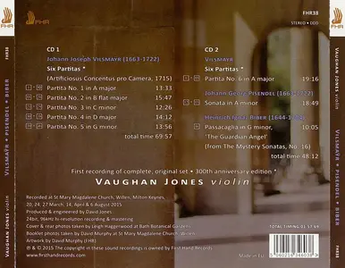 Vaughan Jones - Johann Joseph Vilsmaÿr: Six Partitas for Solo Violin (2015)