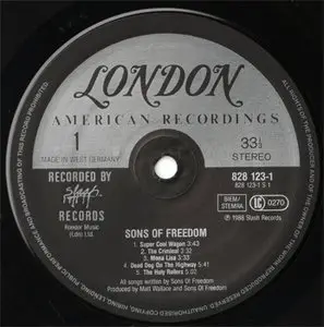 Sons Of Freedom - Sons Of Freedom (London American Rec. 828 123-1) (GER 1988) (Vinyl 24-96 & 16-44.1)