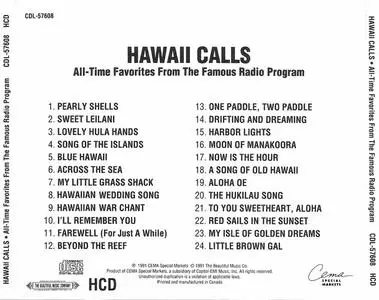 VA - Hawaii Calls: The All-Time Favorites From The Famous Radio Program (1986) {1991 CEMA Special Markets}