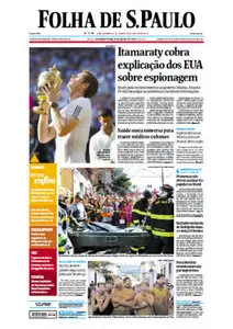 Jornal Folha de São Paulo - 8 de julho de 2013 - Segunda