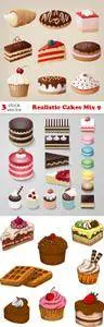 Vectors - Realistic Cakes Mix 9