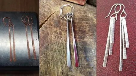 Introduction to Jewelry Making - Forged Bar Earrings