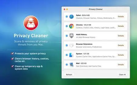 Privacy Cleaner 1.3 Mac OS X