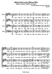 Mendelssohn-BartholdyF - Allein Gott in der Höh sei Ehr