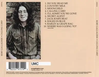 Rory Gallagher - Calling Card (1976) {2018, Remastered}
